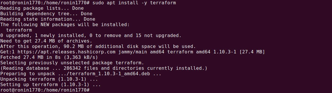 Install Terraform Cli