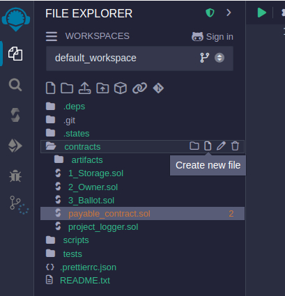 New Contract file created