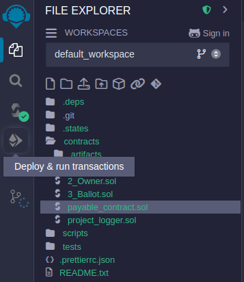 Deploy and run transactions
