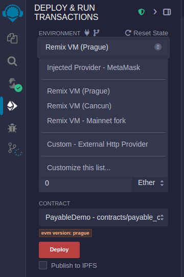 Select correct environment