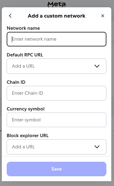 Add a custom network page