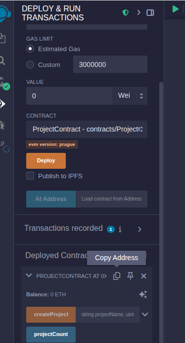 Deployed Contract