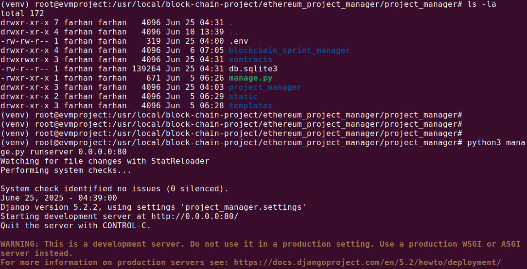 Start our Django Server