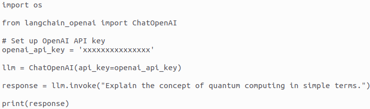 Python3 Langchain working example