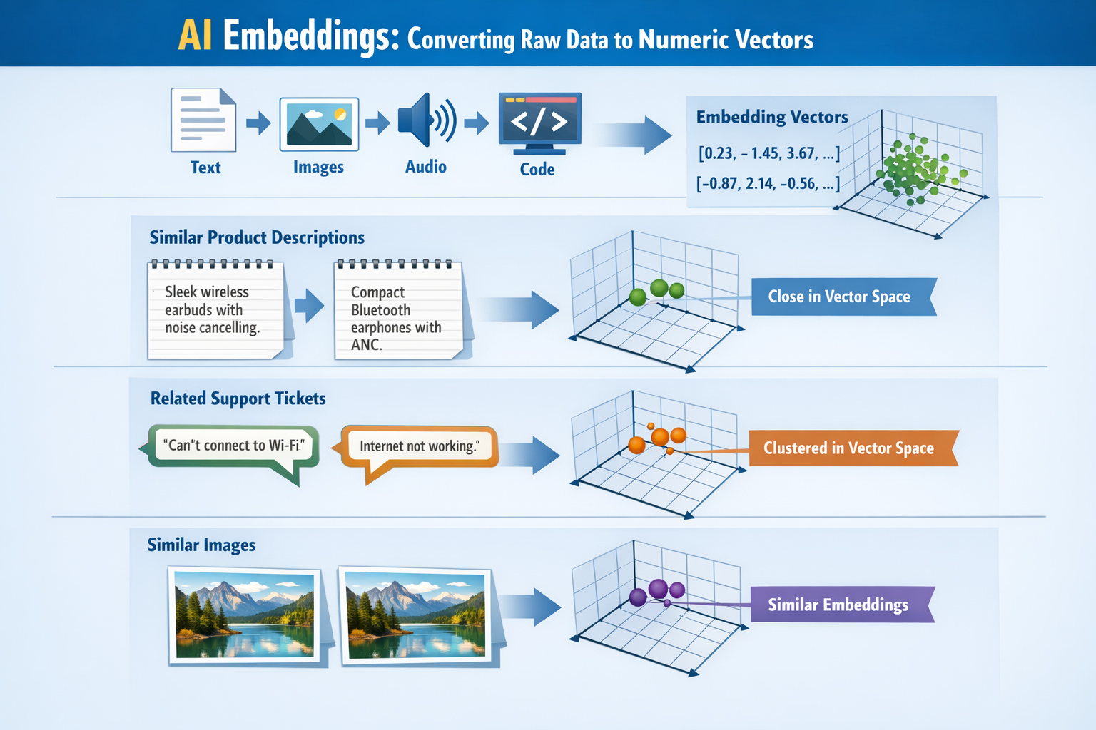 What are vectors or AI Embeddings