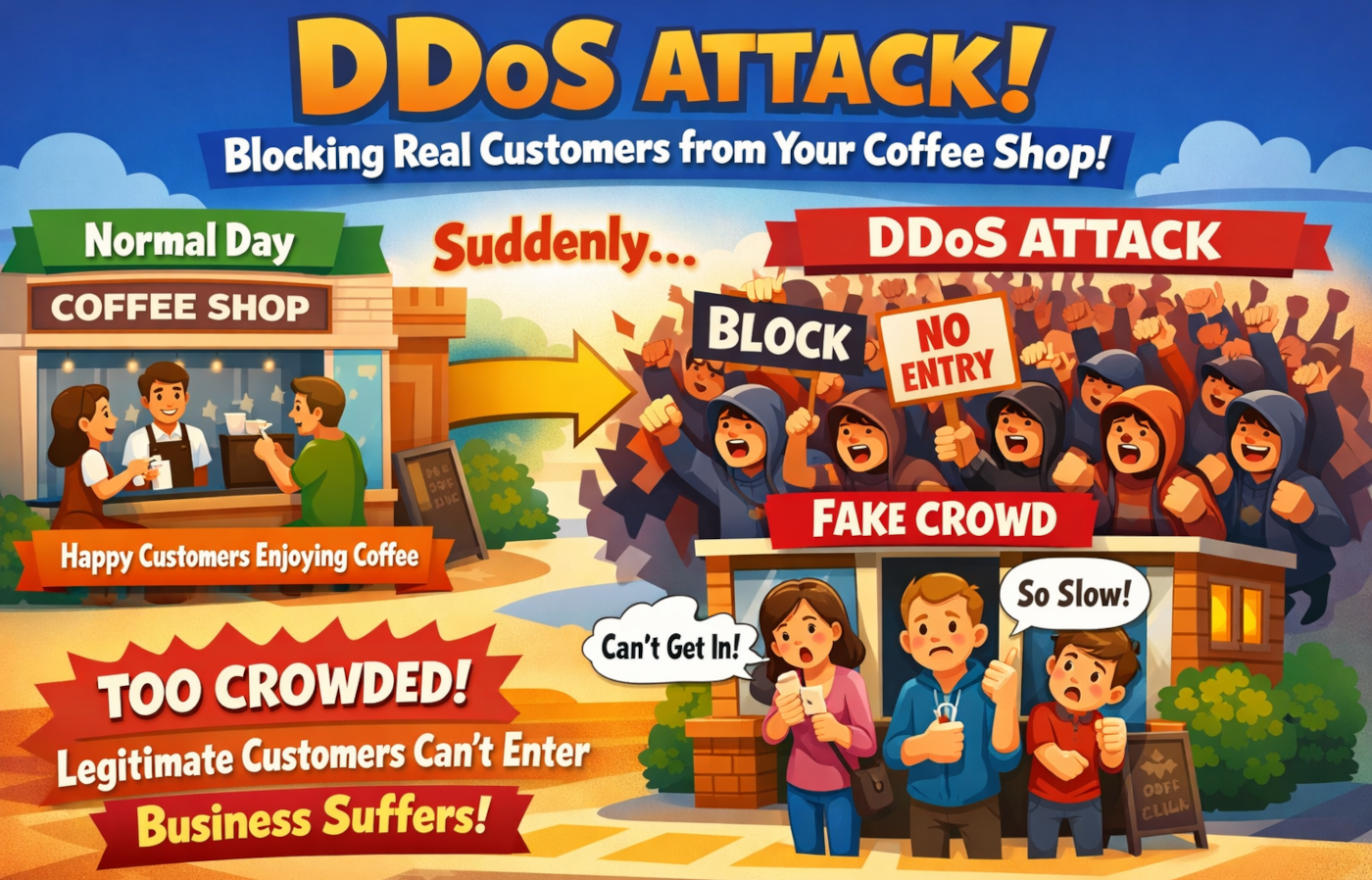 What is DDOS Attrack in simpler terms