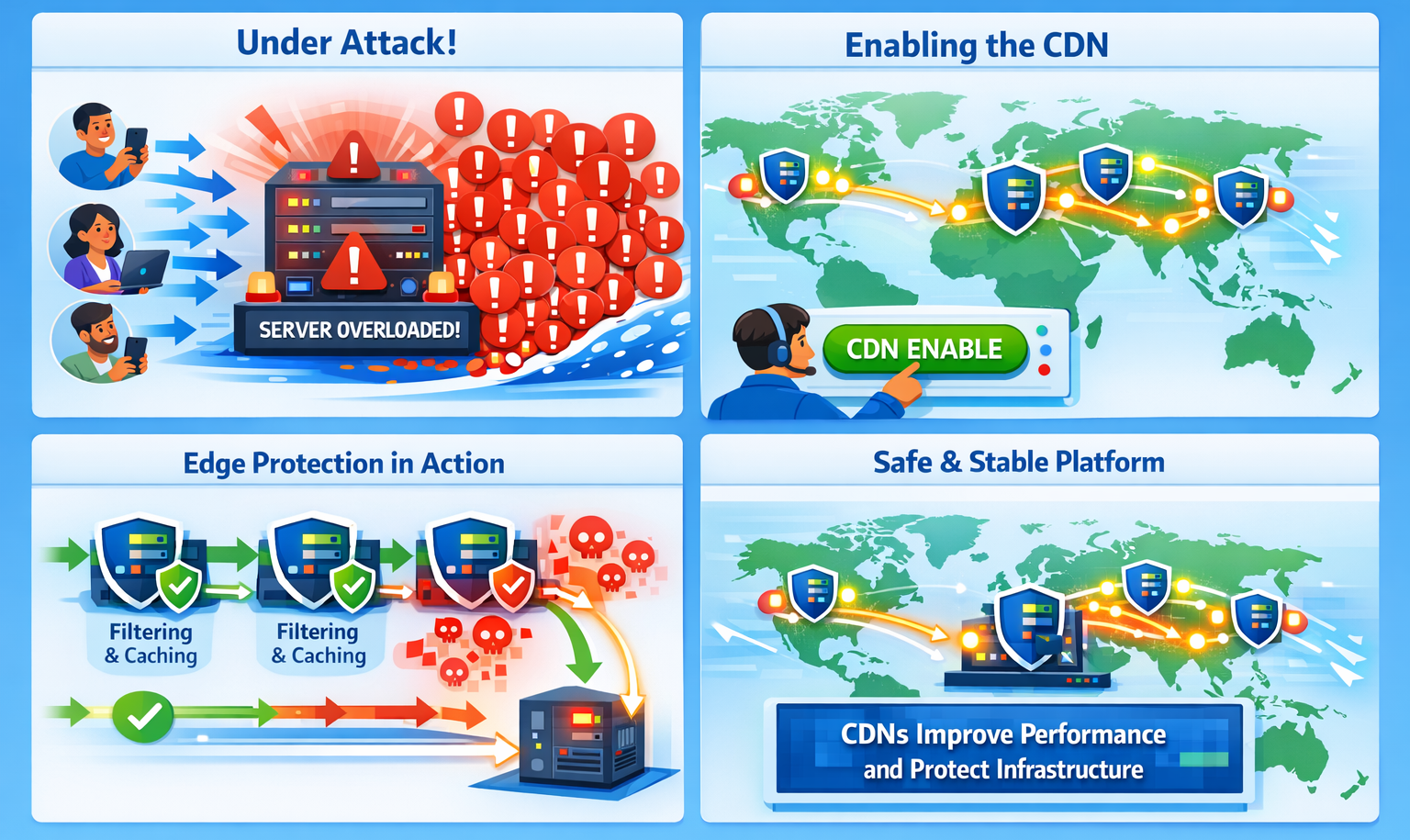 Content delivery networks and edge protection