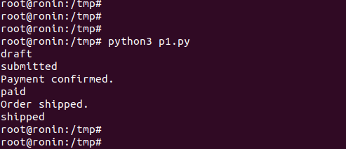 Execution code for FSM