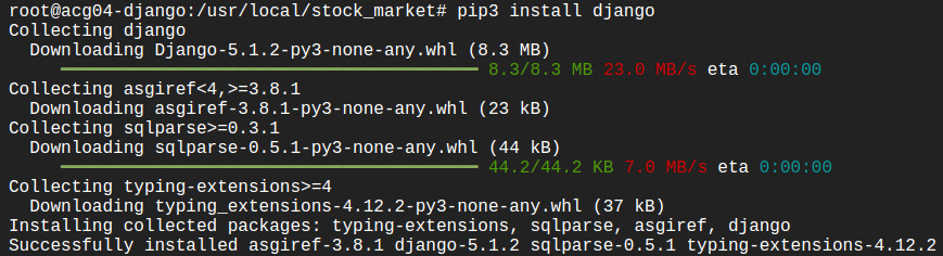 Pip3 Django Installation