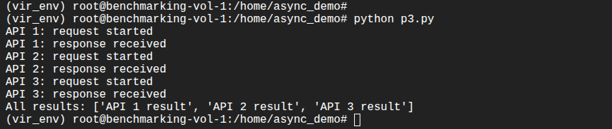Synchronous API fetch Python Example With multiple tasks