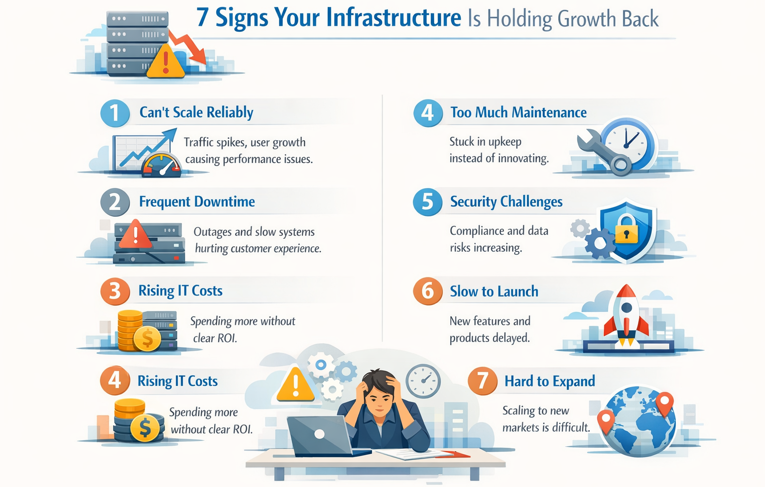 seven common signs that your current infrastructure may be struggling to support growth and why that matters