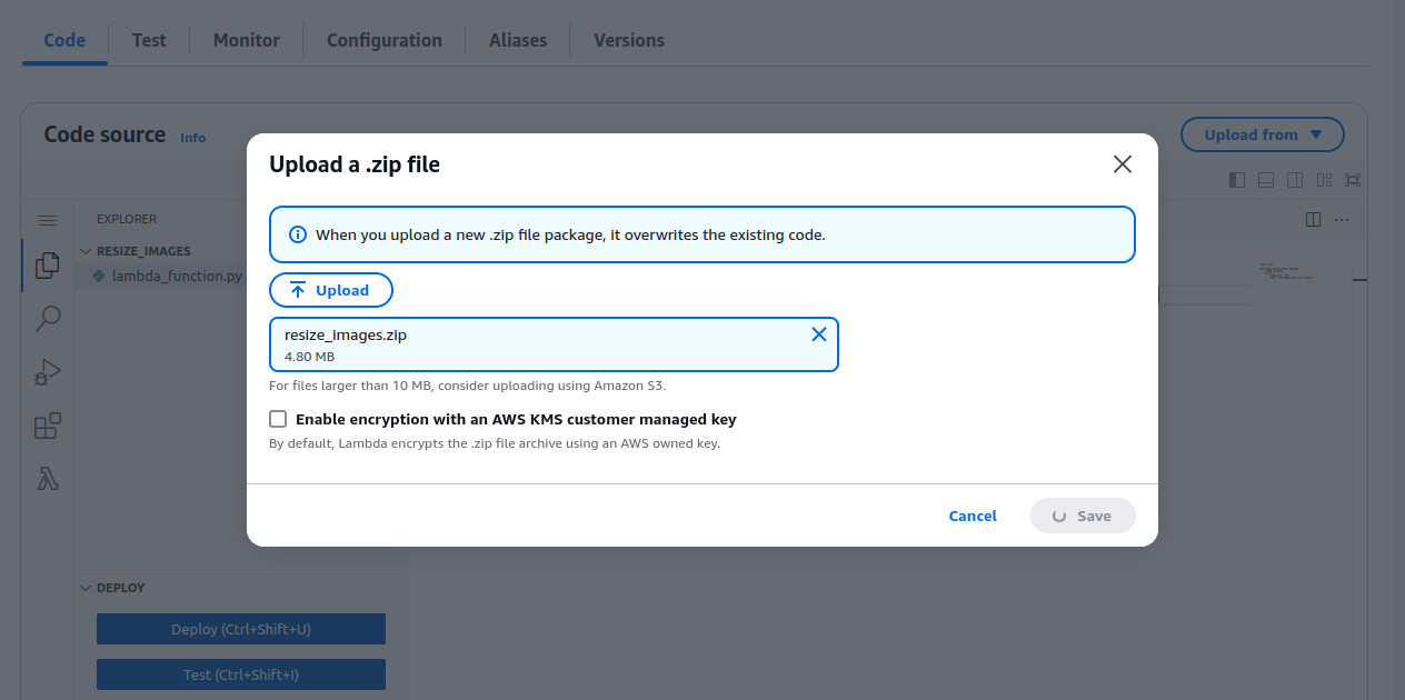 Upload the Deployment packages