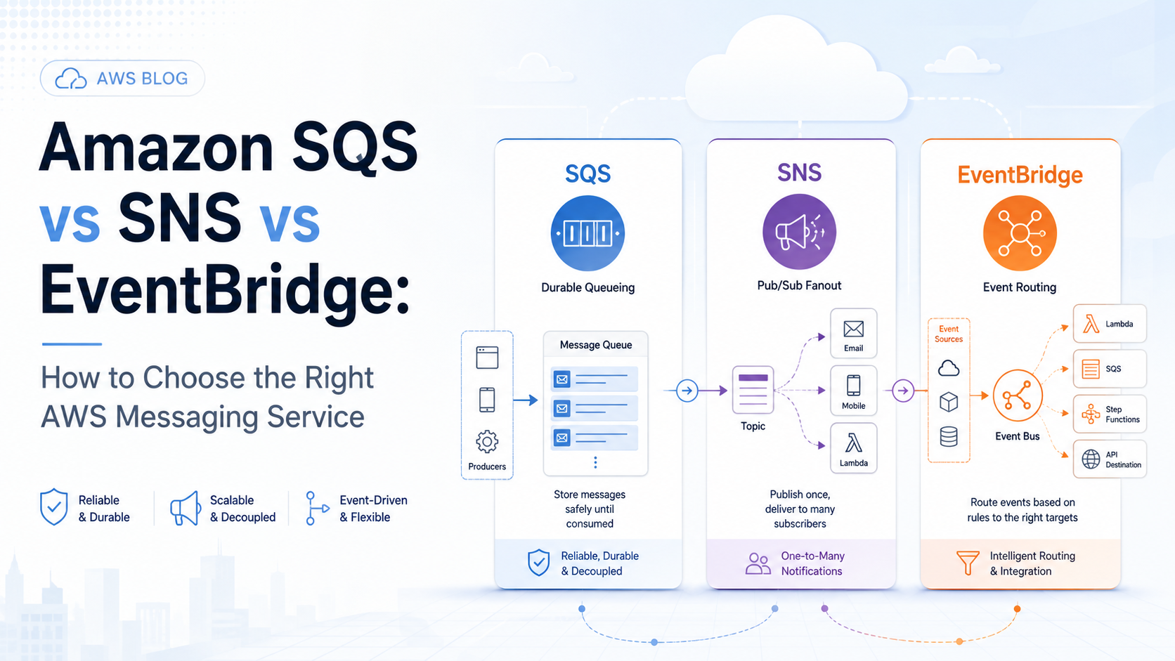 Amazon SQS vs SNS vs EventBridge: How to Choose the Right AWS Messaging Service