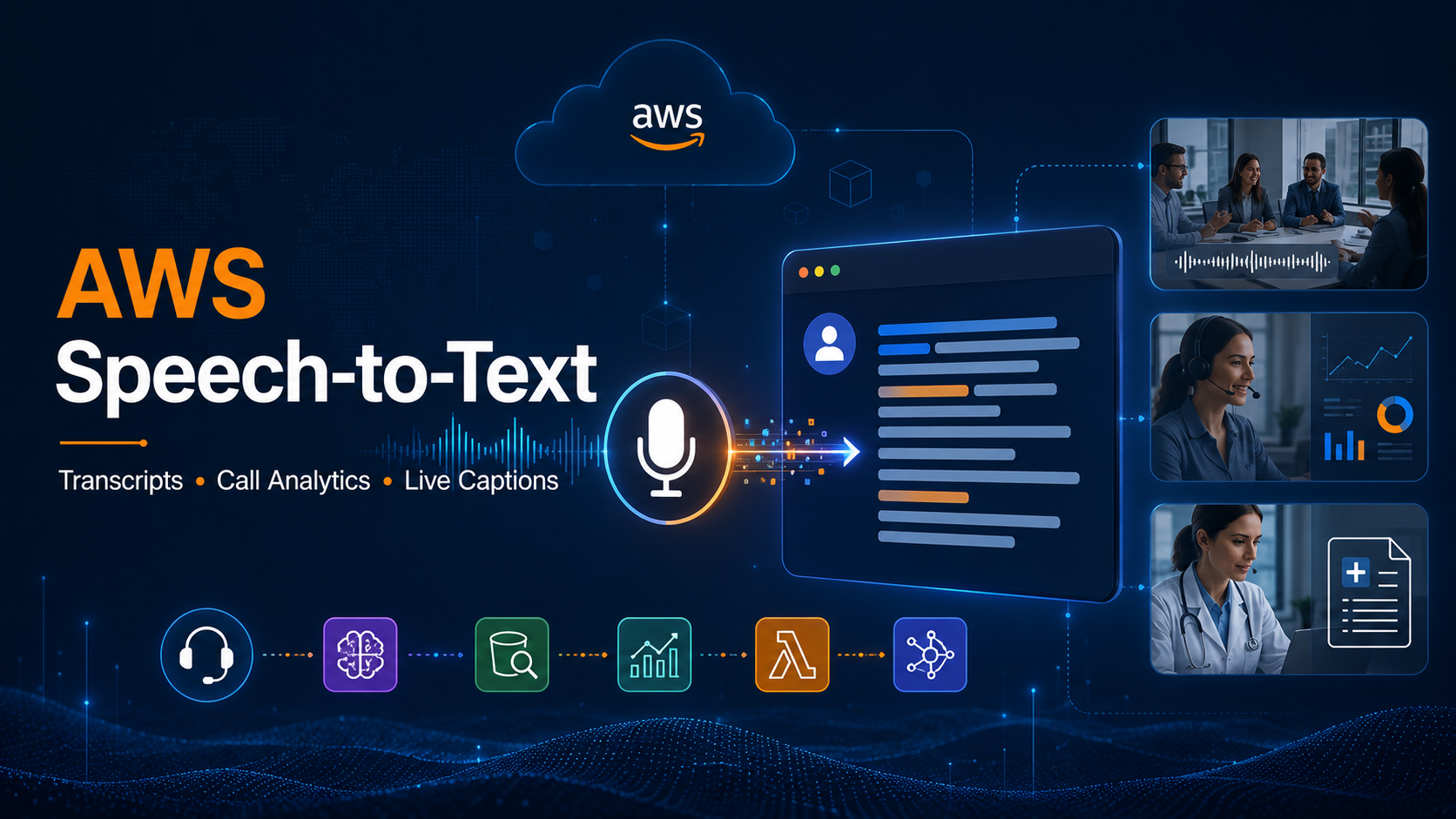 How AWS Speech-to-Text Services Power Meeting Transcripts, Call Analytics, and Real-Time Captions