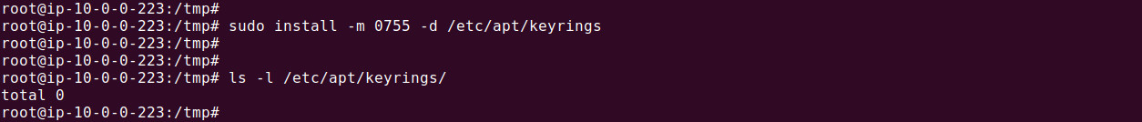 Create the directory for keyrings.