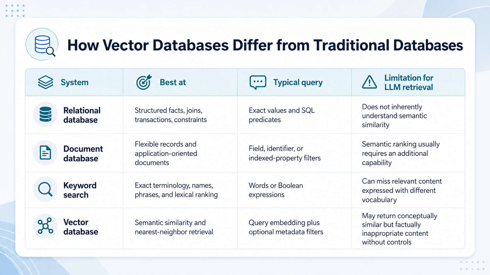 How Vector Databases Differ from Traditional Databases