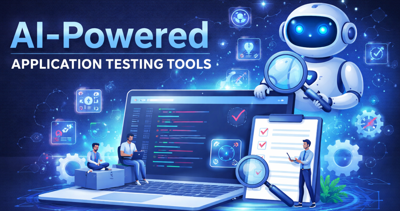 AI-powered application security tools concept illustration